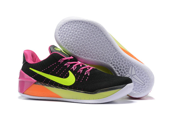Nike Kobe AD Flyknit Black Pink Yellow White Basketball Shoes